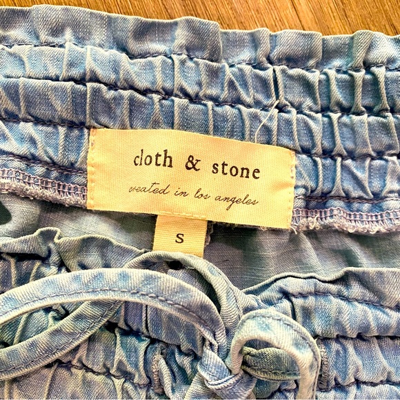 Cloth & Stone Blue Tencel Shorts Sz S - Picture 5 of 5